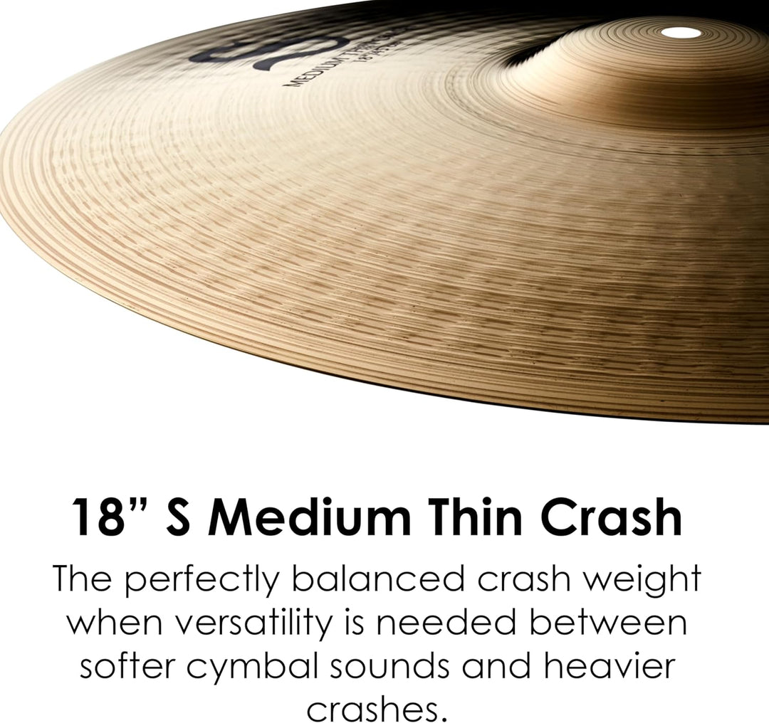 Zildjian S Family Series - 18 Zoll Medium Thin Crash Cymbal, 18 Zoll Medium Thin