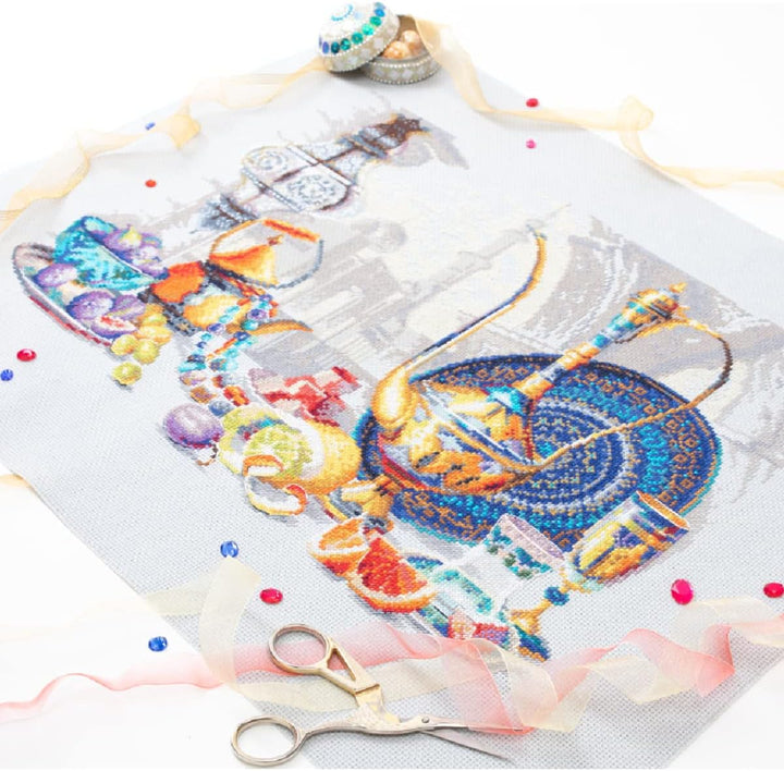 Magic Needle 220-423 ZW Marossos Leuchtende Farben Kreuzstichset mit Zählmuster Zweigart Edition, Ba