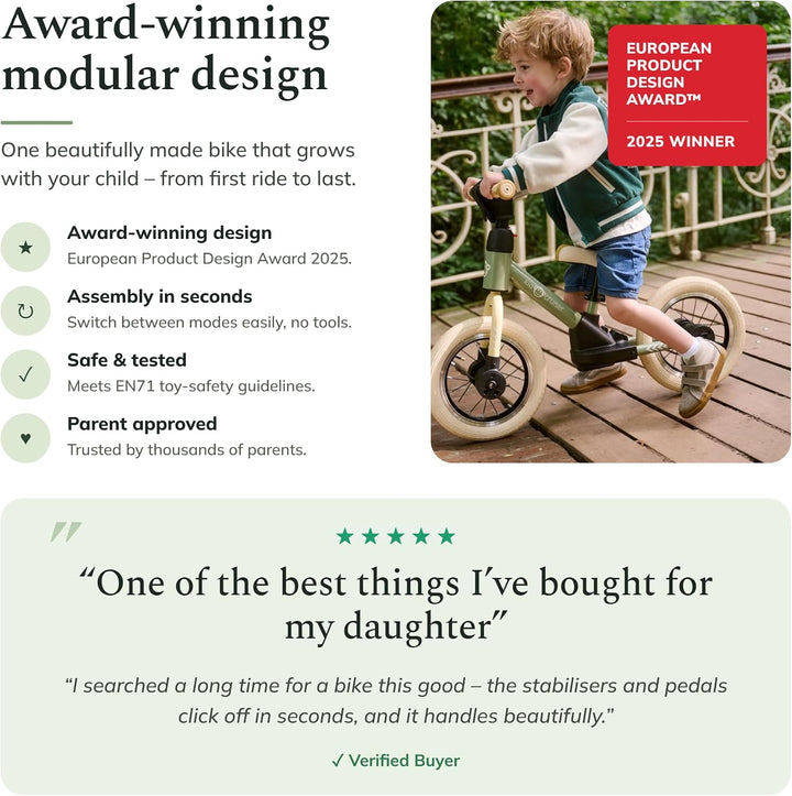 Kidcruiser Pedalplay laufrad ab 2 Jahre, ideal zum Radfahren Lernen, 3‑in‑1 mit LED Stützrädern &amp; Pe