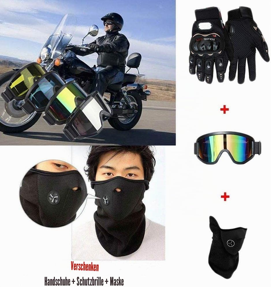 UIGJIOG Motorradhelm,Motocross Helm,Helm Kinder,Helmets Kinder-Cross-Helm, Road Helm mit Handschuhe