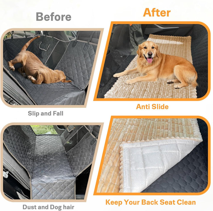 Rücksitzbezug für Hunde, Hundebett-Matte, weich, rutschfest, für Rücksitz und Hund, verdickt, Cordsa