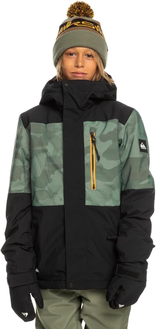 Quiksilver Jungen Mission Printed Block Youth Jk Shell-Jacke (1er Pack) 8 Jahre Grün, 8 Jahre Gr&#xF