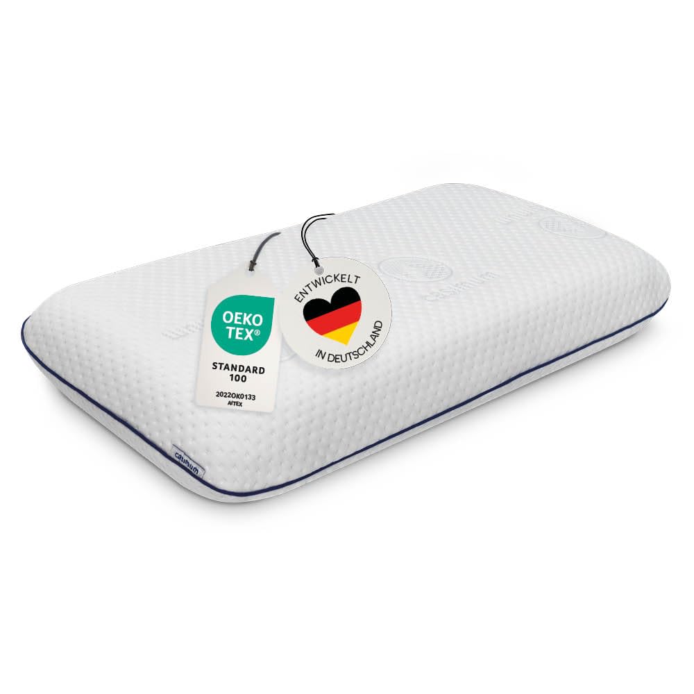 Ergonomisches Visco Nackenstützkissen für Seitenschläfer &amp; Rückenschläfer. Orthopädisches Nackenkiss