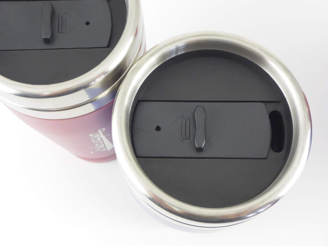 BRISA VW Collection - Original Volkswagen Isolierter Edelstahl Thermo-Becher (Doppelwandig/450ml/Rot