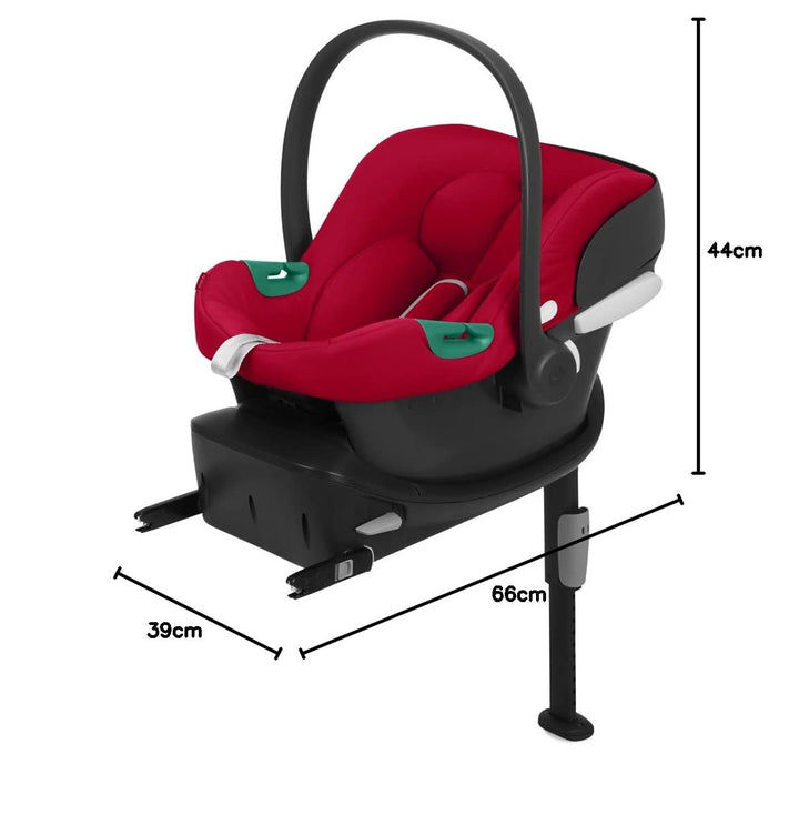 CYBEX Silver Babyschale Aton B2 i-Size mit Base One, Inkl. ISOFIX-Basis und Neugeboreneneinlage, Sen