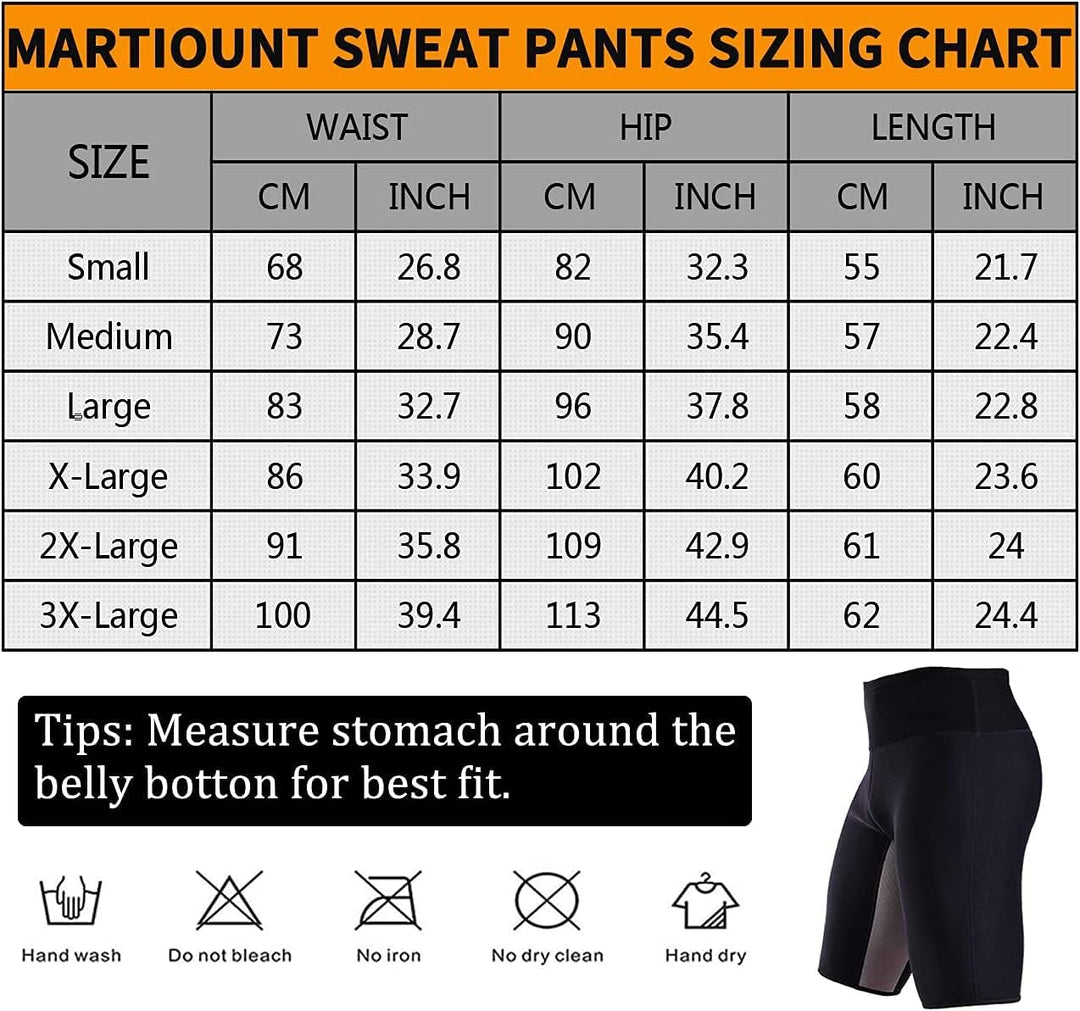 Martiount Männer Schweiss Sauna Shorts Herren Hot Sweat Sauna Hose Neopren Body Shaper Hosen Effekt