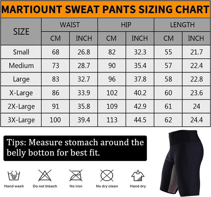 Martiount Männer Schweiss Sauna Shorts Herren Hot Sweat Sauna Hose Neopren Body Shaper Hosen Effekt