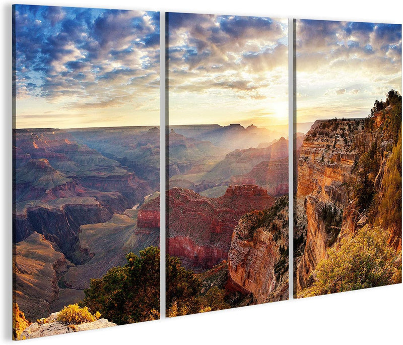 islandburner Bild Bilder auf Leinwand Grand Canyon Sonnenstrahlen Arizona Poster, Leinwandbild, Wand