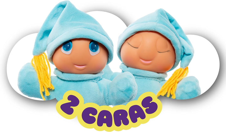 MOLTO | Gusy Luz® Blauer Regenbogen, Kinder-Nachtlicht, Klassische Schlafpuppe, 2 Schlaflieder zum T