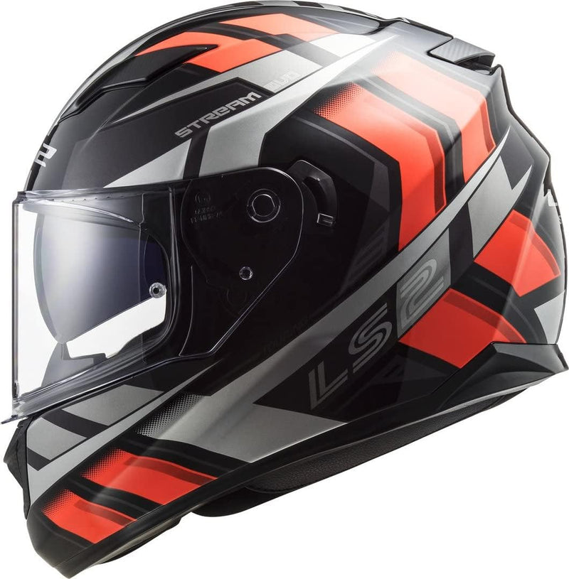 LS2 FF320 Stream Evo Loop Helm (Black/Orange,XL (61/62)) XL LOOP schwarz fluo orange, XL LOOP schwar