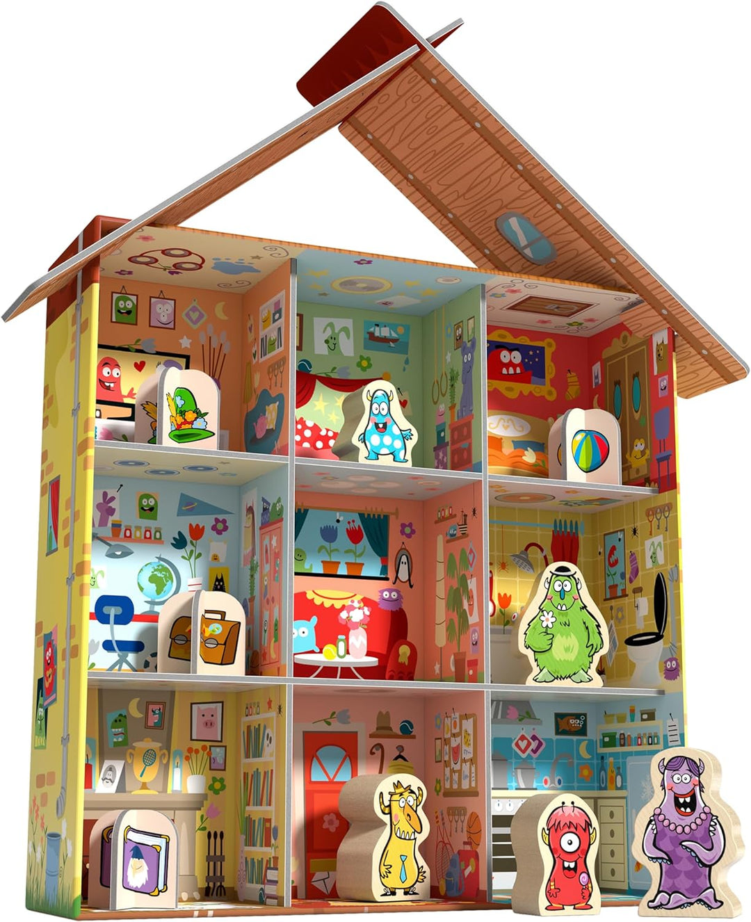 HABA Logic! Games – Wo ist Wanda? – Rätselspiel für Kinder ab 4 Jahren – 60 Aufgaben &amp; 3D-Monsterhau