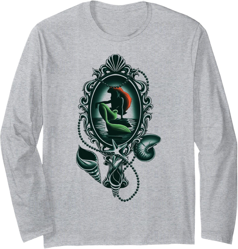 Disney The Little Mermaid Ariel Shell Medallion Portrait Langarmshirt