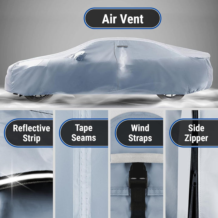 iCarCover Passend für Ford Mustang Cabrio Vollgarage Wasserdicht Allwetter Wetterfest UV Sonne Schne