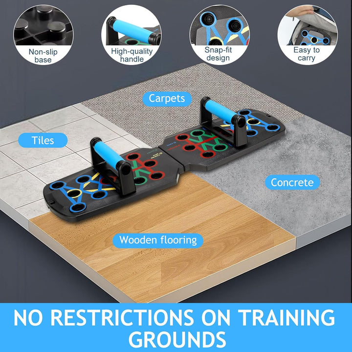 Liegestütze Brett, Push Up Board Faltbares Liegestütz mit Liegestützgriffe Multifunktions Elite Rack
