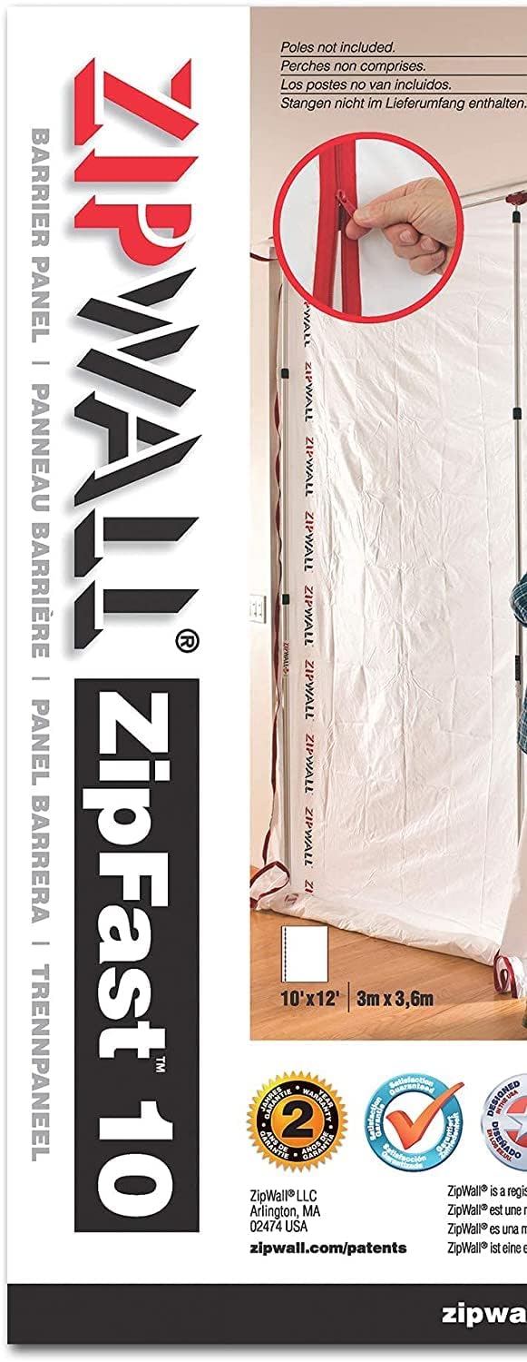 Zipwall ZF10 anti-Staub, wiederverwendbar, 310 x 360 cm Panneau standard, 3,0 m, Panneau standard, 3