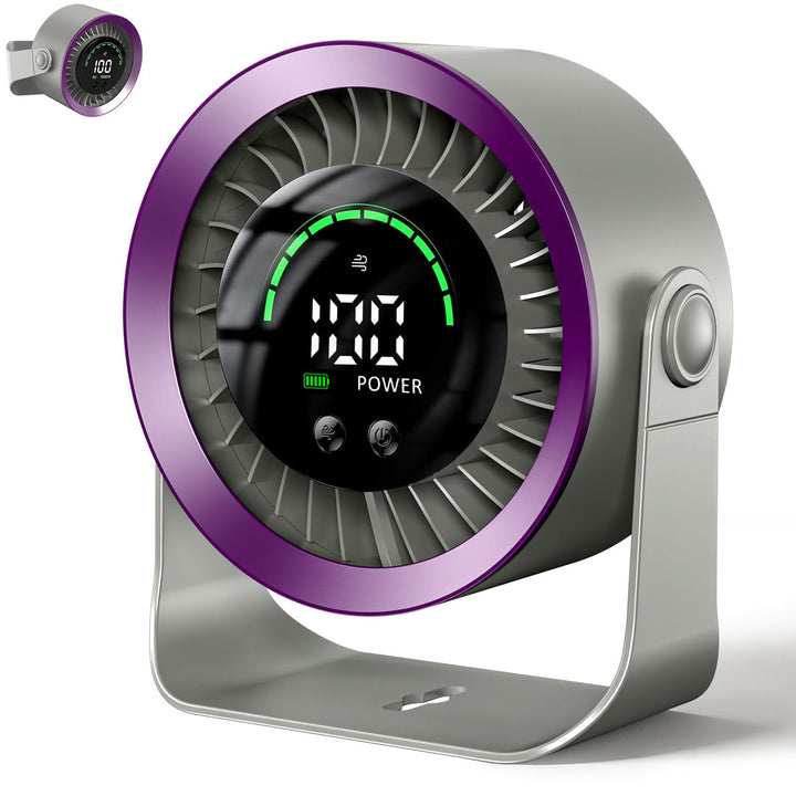 Mini Tischventilator sehr Leise, 4000mAh (14h Laufzeit) & stufenloser Geschwindigkeitsregelung(Max 1