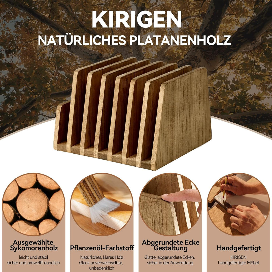 KIRIGEN Desktop File Document Holder Stand 7 Slots Mail Paper Organizer Desk Sorter Holder for File