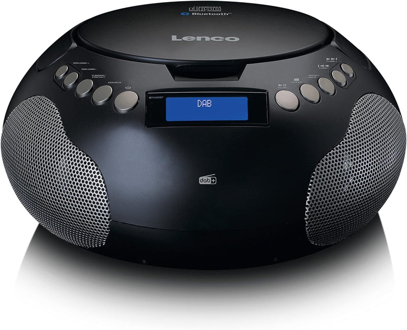 Lenco SCD-341 tragbares CD-Radio -CD-Player - DAB+ Radio - Bluetooth - Sender und Titelspeicher - Uh