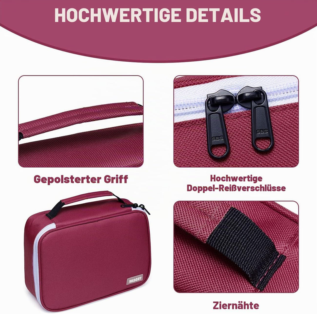 VASCHY Grosse Federmäppchen, Multi Fächer Mäppchen Organizer 72 Stück Etui Schule Federmappe Federta