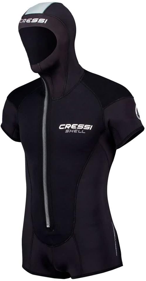 Cressi Shell Jacket Multi Thickness Man - Jacke / Shorty Modularer Reissverschluss und Kapuze zum Ta