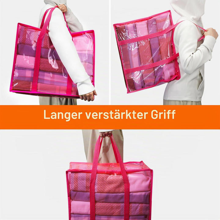 Vieshful 3 Stück Aufbewahrungstasche für Kleidung mit Verstärktem Griff Faltbare Unterbett Aufbewahr