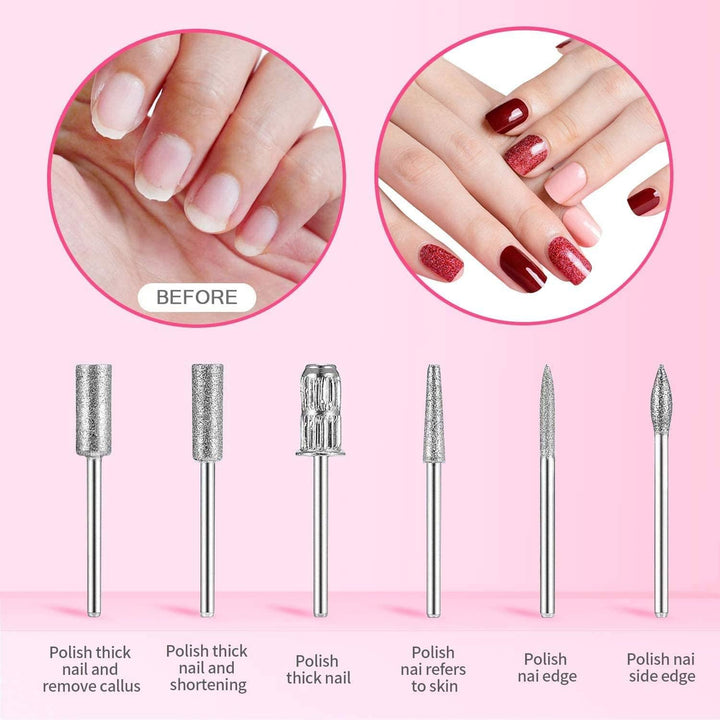 Professioneller Nagelschleifer, 35.000 U/min, elektrische Nagelfeile, kabellos, mit LED-Display, Man