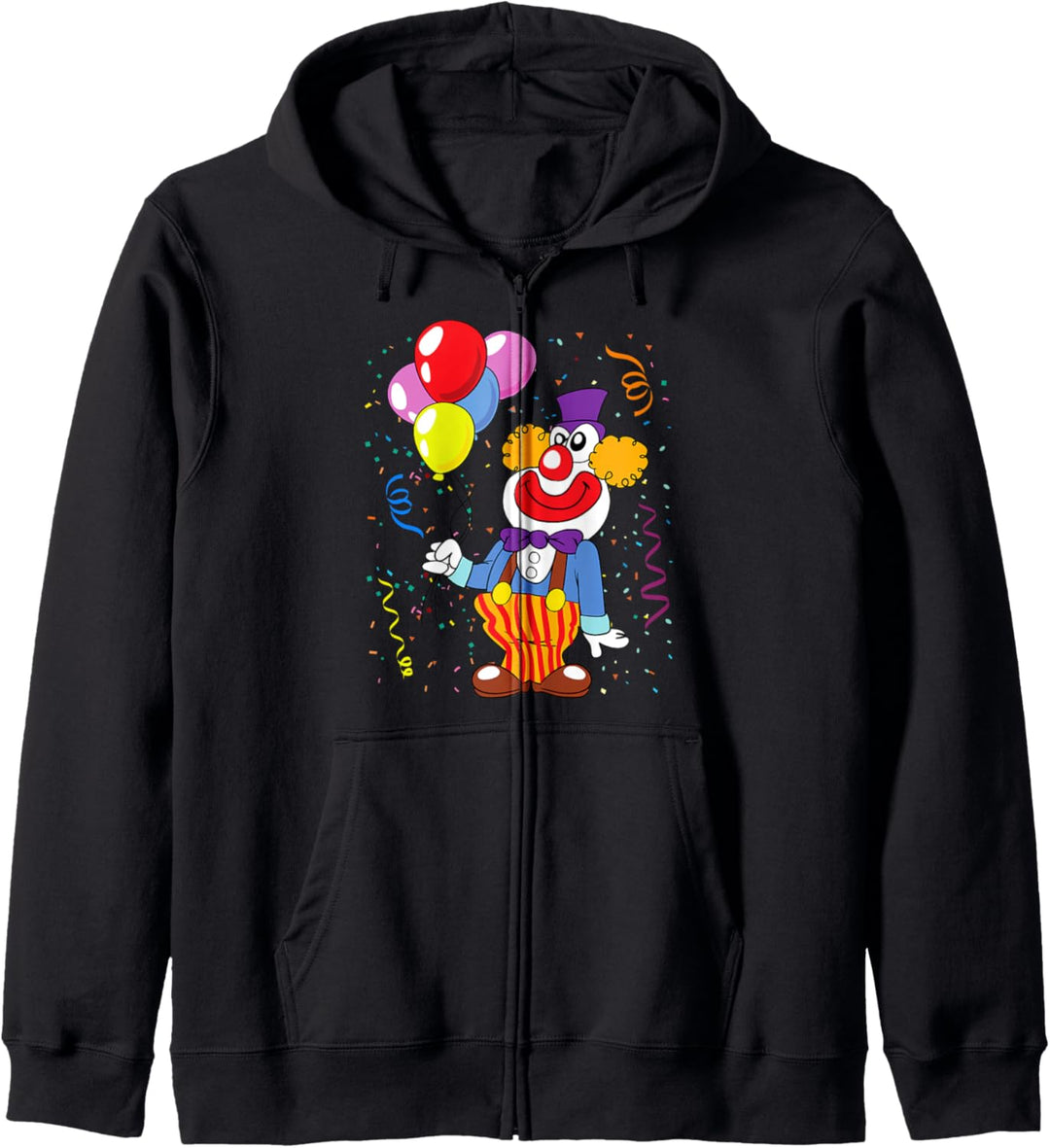 Lustig Clown Karneval Fasching Konfetti Fastnacht Witzig Fun Kapuzenjacke