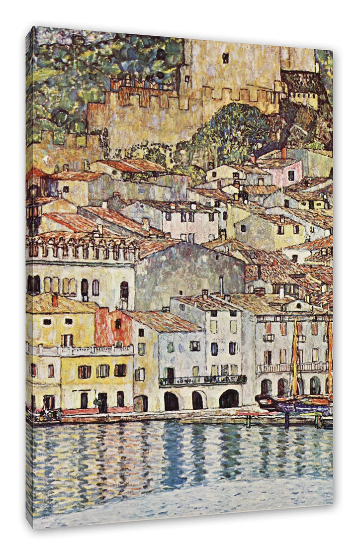 Gustav Klimt - Malcesine am Gardasee als Leinwandbild / Grösse: 100x70 cm / Wandbild / Kunstdruck /