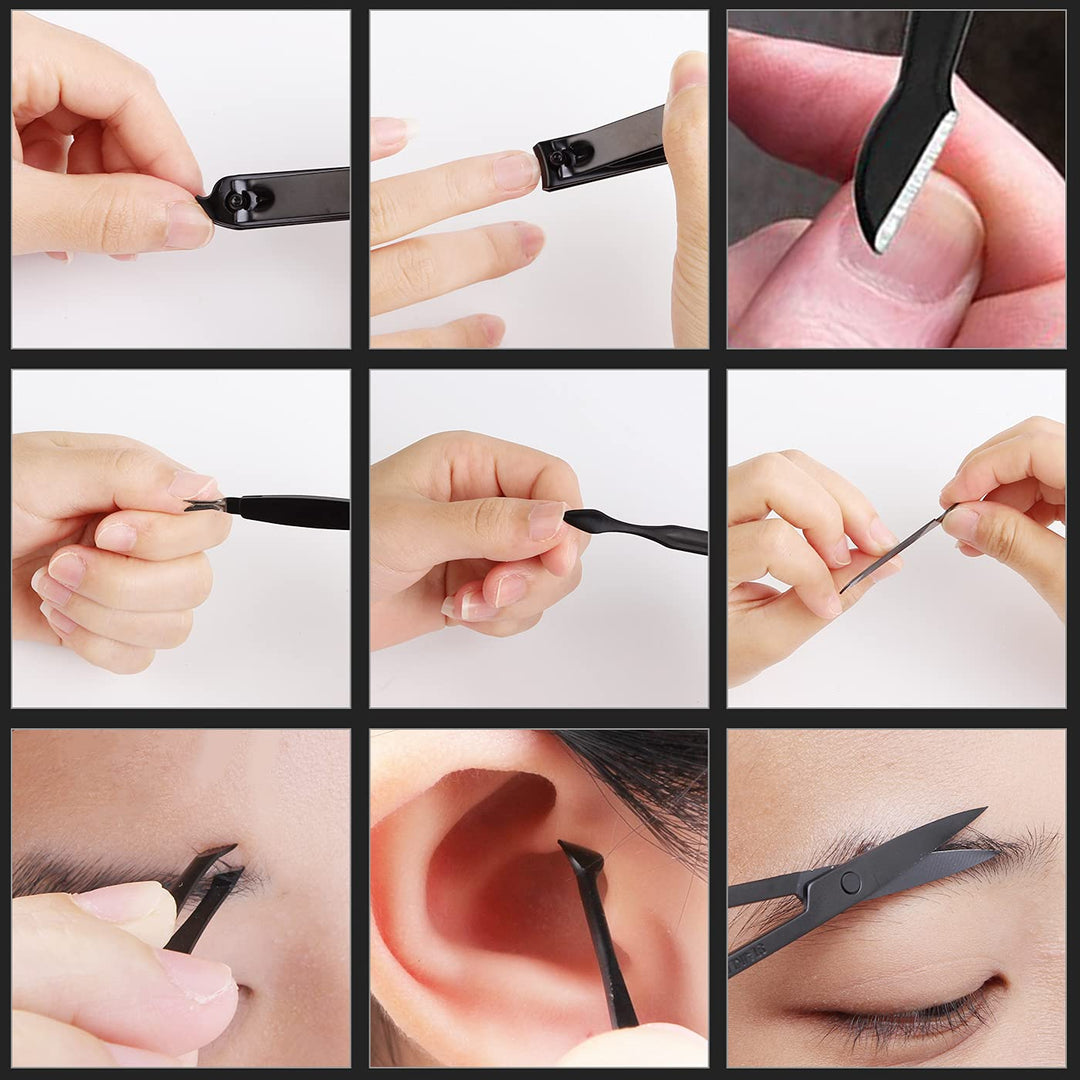 Maniküre Set Professionelles Nagelknipser Kit Pediküre Kit -18 stücke Edelstahl Nagelpflege Werkzeug