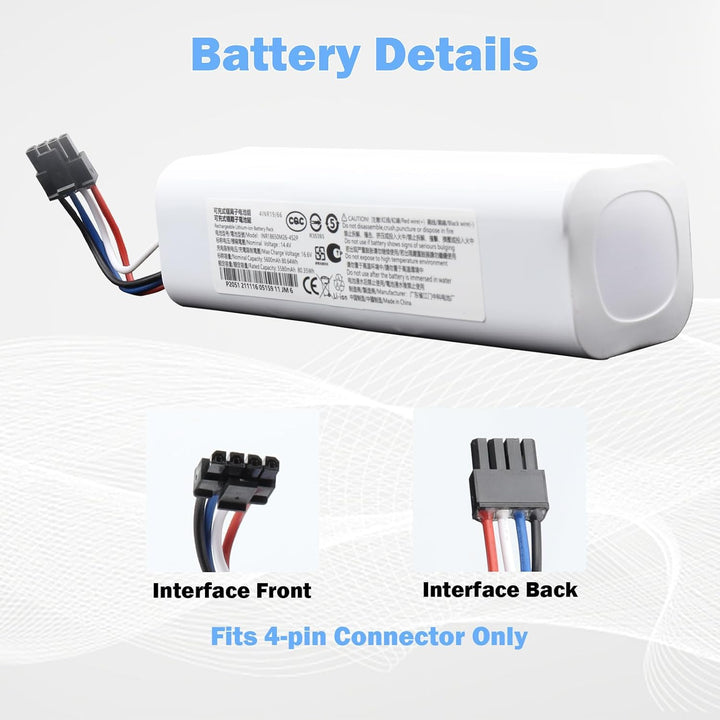 14,4 V 5600 mAh Akku kompatibel mit Dreame D9 F9 L10Pro L10Plus P2150 P2008 S10 S10 Pro S20 X10 X20
