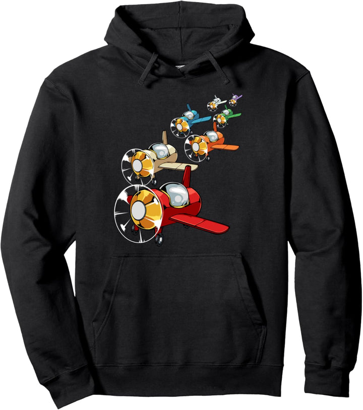 Flugzeug Hubschrauber Pilot Flieger Flughafen Aeronautik Pullover Hoodie
