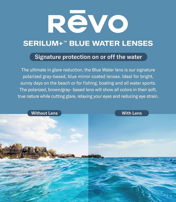 Sonnenbrillen Revo TRAVERSE RE 1036 Black/Blue Water 57/19/135 Unisex
