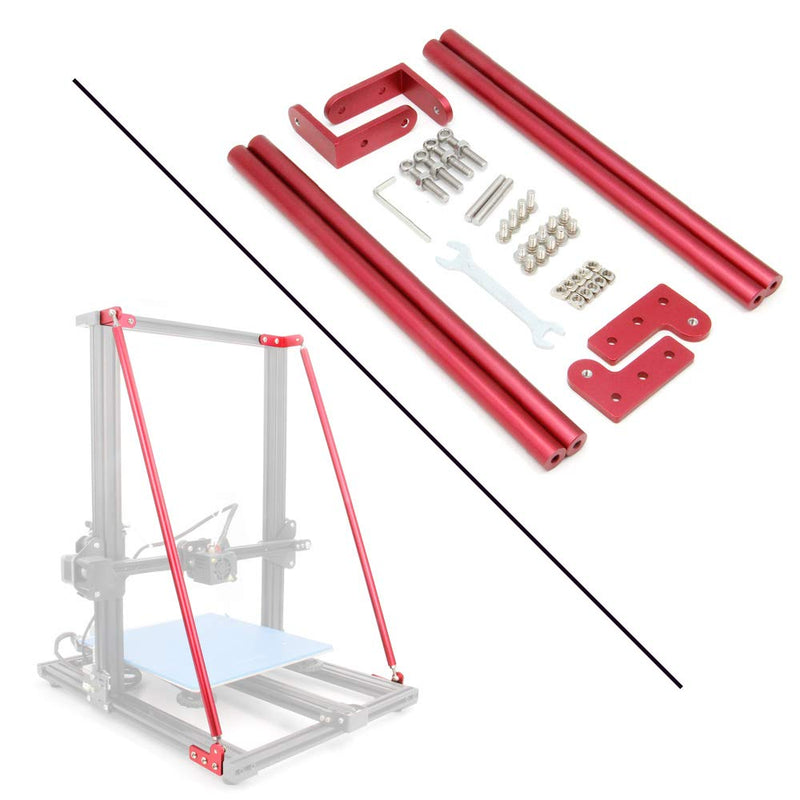 Zeberoxyz 550mm Roter Stützstangensatz für CR-10 3D-Drucker, DIY Upgrade 3D-Drucker Zubehörteile für