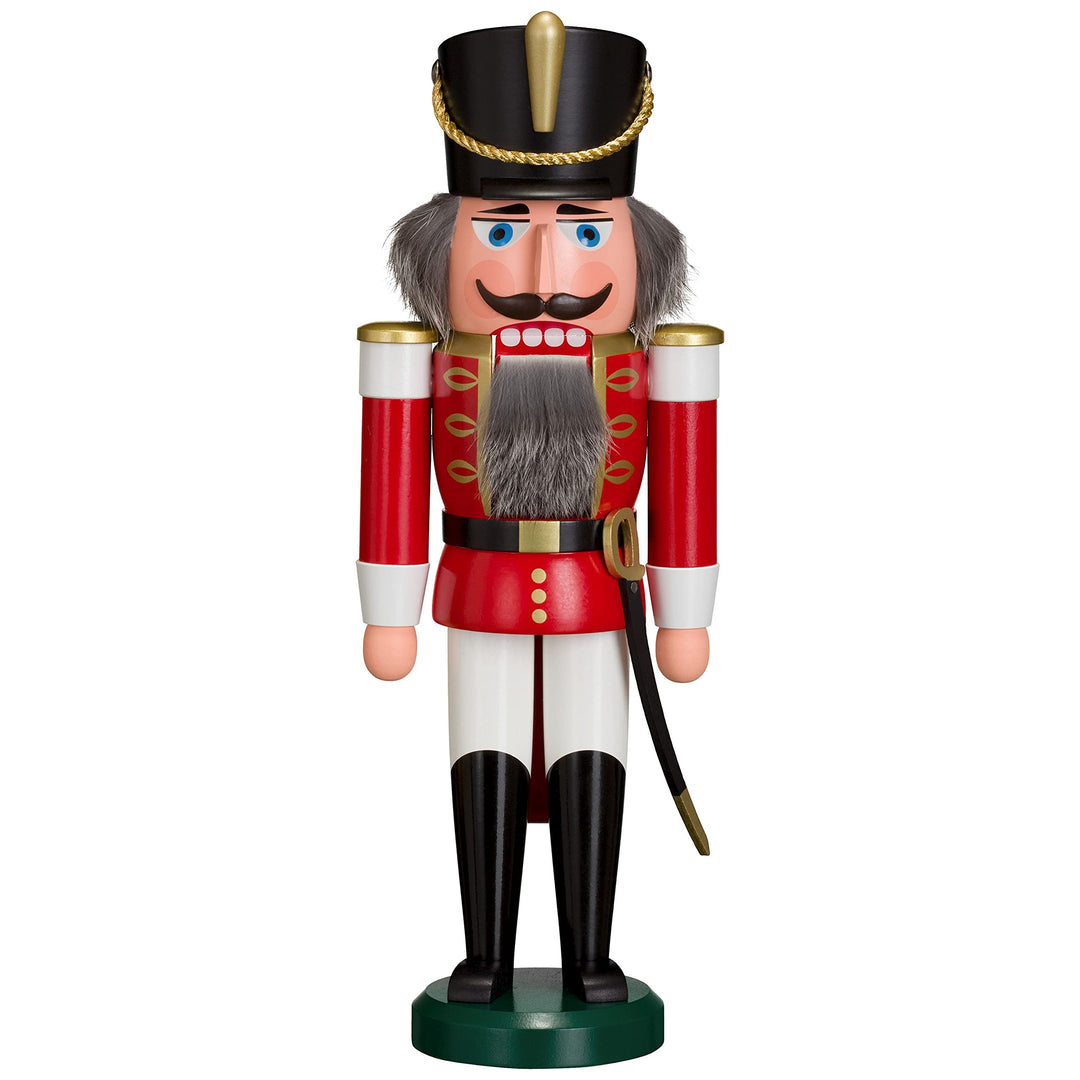 Seiffener Volkskunst | Nussknacker aus dem Erzgebirge | Husar mit Säbel 37 cm | Nussknacker Deko Fig