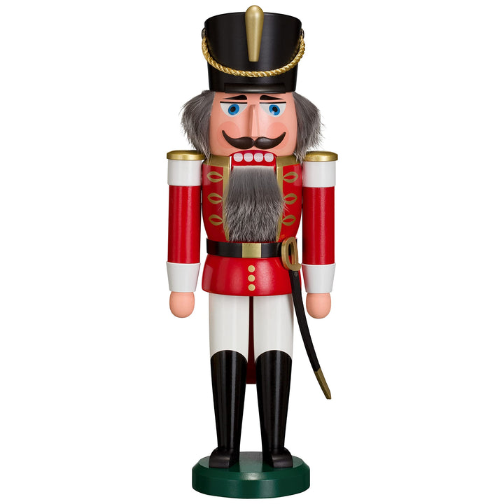 Seiffener Volkskunst | Nussknacker aus dem Erzgebirge | Husar mit Säbel 37 cm | Nussknacker Deko Fig
