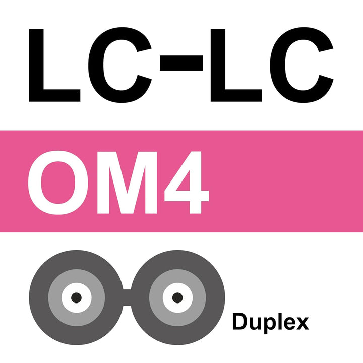 Fiber Patch Cable - LC to LC OM4 10Gb/Gigabit Multi-Mode Jumper Duplex 50/125μm LSZH Fiber Optic Cor