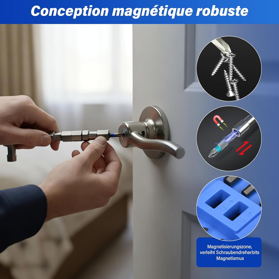 42-in-1 Magnetisches Schraubendreher-Set, Multi-Bit-Magnetschraubendreher-Set mit Abnehmbarem Ratsch