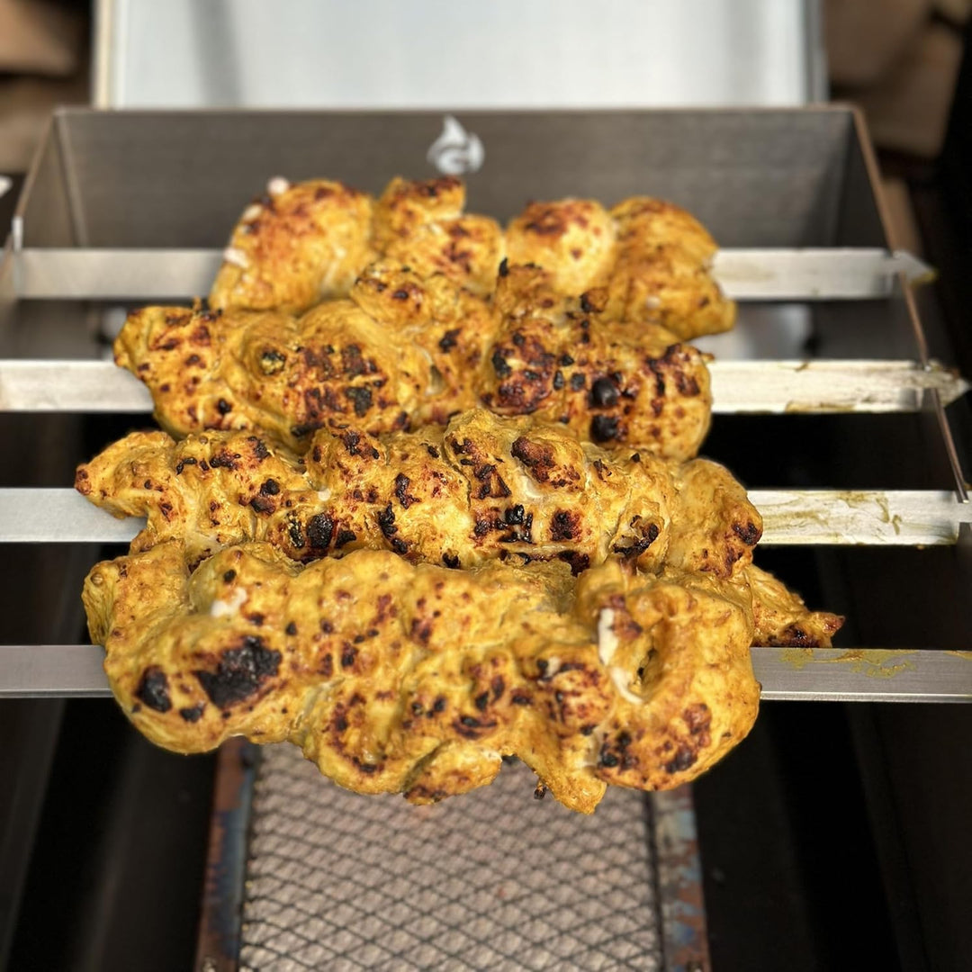 Grillrost.com Das Original Edelstahl Windschutz und Spiesshalter | für alle Broil King Imperial/Rega