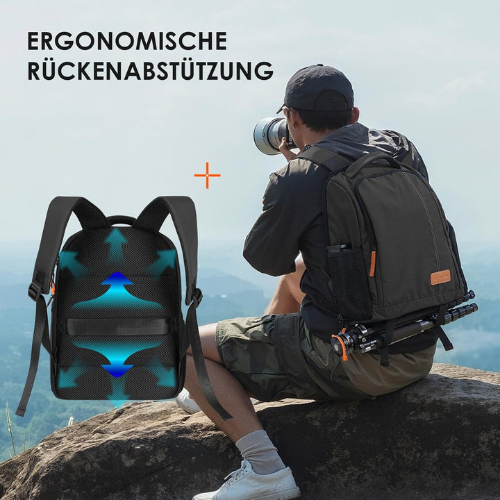 TARION Kamerarucksack Spiegelreflex Fotorucksack Wasserdicht | Leicht und Kompakt | Klein DSLR Rucks