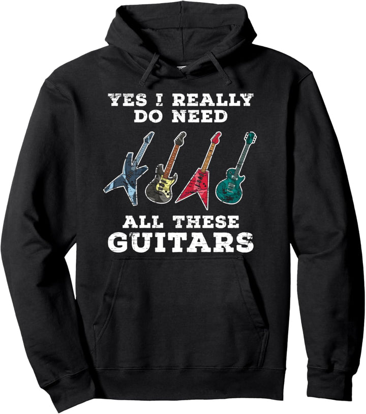 Gitarristen Rock Band Musiker Geschenk Lustiges Gitarre Pullover Hoodie