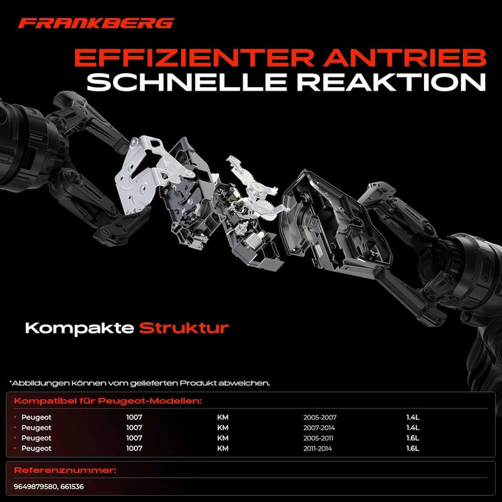 Frankberg 1x Türschloss Stellmotor Vorne Links oder Rechts Kompatibel mit KM 1007 Alle Motoren Schrä