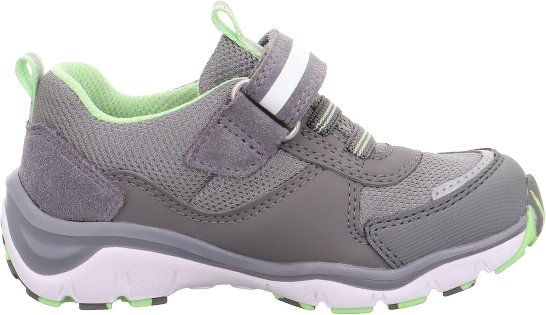 Superfit Jungen Sport5 Sneaker 21 EU Hellgrau Hellgrün 2510, 21 EU Hellgrau Hellgrün 2510