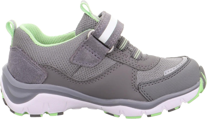 Superfit Jungen Sport5 Sneaker 21 EU Hellgrau Hellgrün 2510, 21 EU Hellgrau Hellgrün 2510