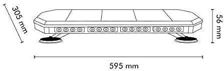 Ml MelTruck® LED Warnbalken 590 mm Dachbalken Roadlight LED Warnleuchte 12V 24V 56W Magnetfuss