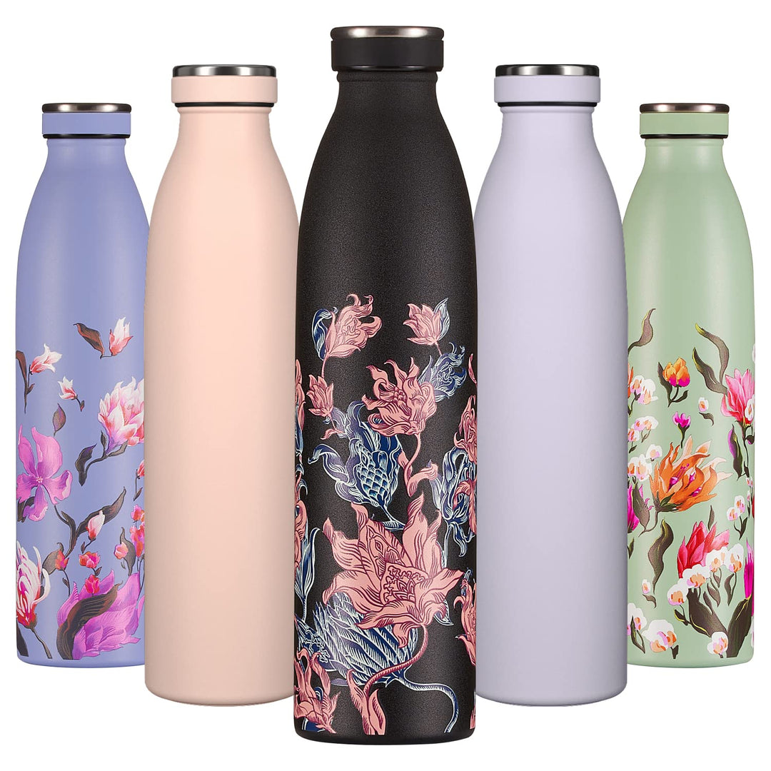 B2DO Trinkflasche Edelstahl 750ml Orientalisches Glühen | Wiederverwendbare Vakuum Metall Thermoskan