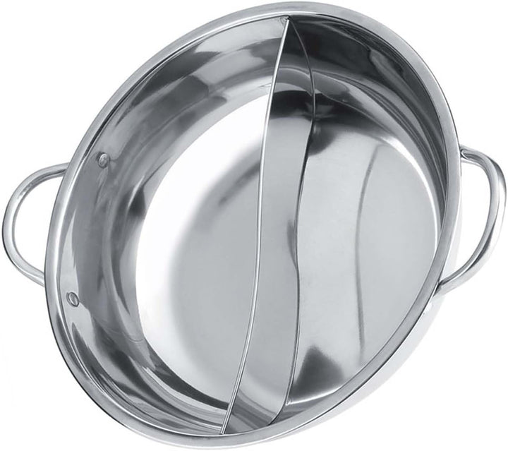 Hot Pot aus Edelstahl mit Trennung von Zwei Geschmacksrichtungen, Dicker Induktionsherd, Verwendbar
