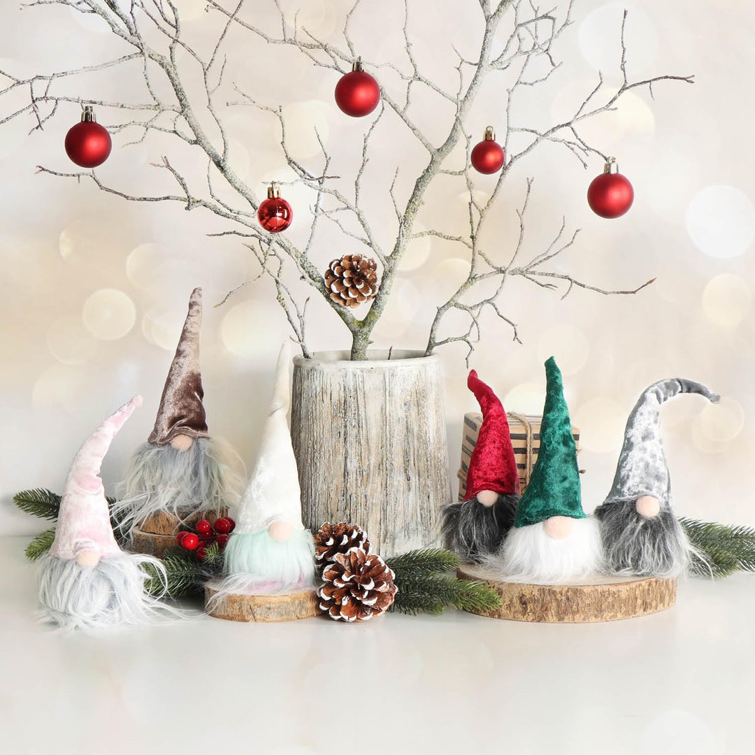 com-four® 6X Premium Weihnachts-Wichtel - winterliche Zwergen-Figur mit Zipfelmütze - skandinavische