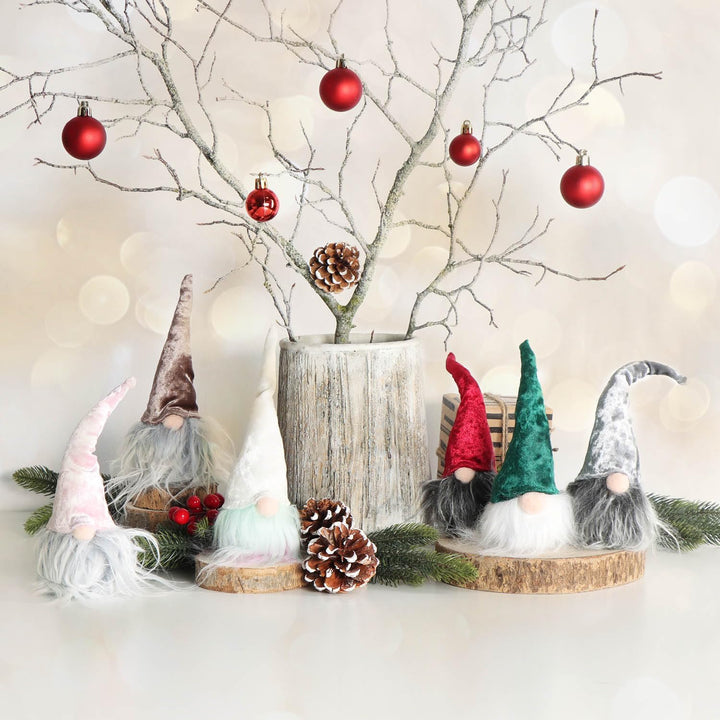 com-four® 6X Premium Weihnachts-Wichtel - winterliche Zwergen-Figur mit Zipfelmütze - skandinavische
