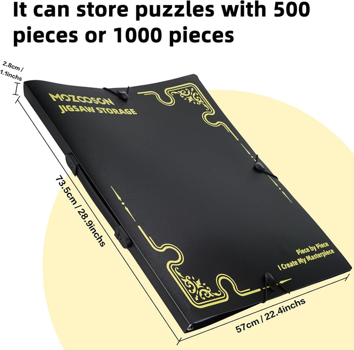 MOZOOSON Puzzle Aufbewahrung, Puzzle Organizer für 1000 Teile Zubehör Tragbar mit 25 Taschen, Grösse