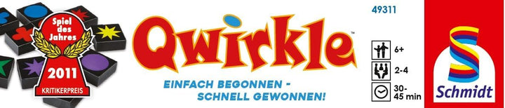 Schmidt Spiele 49311 Qwirkle, Spiel des Jahres 2011, Familienspiel, FFP Artikel Standard Packaging,